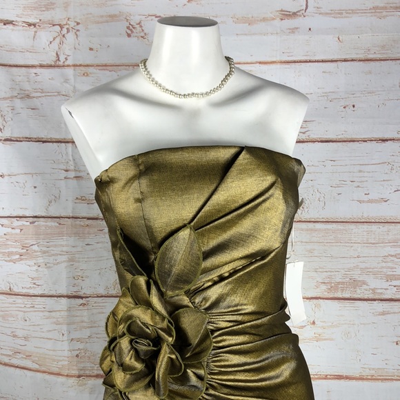B5 - Jessica McClintock Vintage Metallic Party Dress 2 - Picture 3 of 7